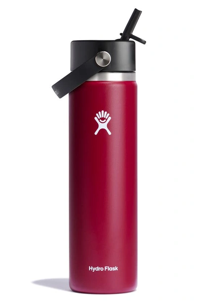 Hydro Flask 24-ounce Wide Mouth Water Bottle With Straw Lid In Berry
