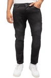 X-ray Stretch Cargo Moto Slim Jeans In Black Wash