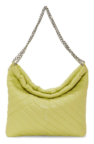 Vince Camuto Pehri Quilted Leather Shoulder Bag In Celery Green