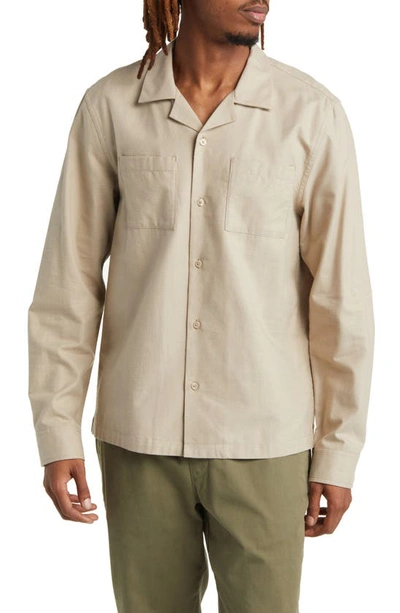 Saturdays Surf Nyc Marco Long Sleeve Button-up Shirt In Classic Khaki