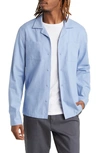 Saturdays Surf Nyc Marco Long Sleeve Button-up Shirt In Forever Blue
