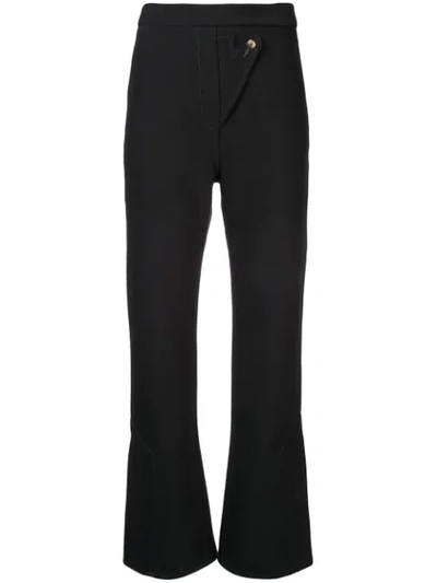Ellery Wright And Wrong Flared Trousers In Black