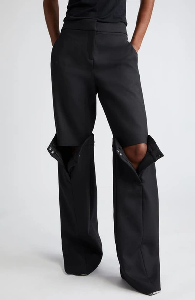 Coperni Open Knee Tailored Trousers In Black