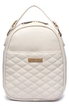 Luli Bebe Babies' Monaco Faux Leather Snack Bag In Pearl White