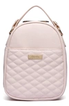 Luli Bebe Babies' Monaco Faux Leather Snack Bag In Pastel Pink