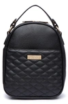 Luli Bebe Babies' Monaco Faux Leather Snack Bag In Ebony Black