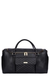 Luli Bebe Babies' Monaco Faux Leather Travel Bag In Ebony Black