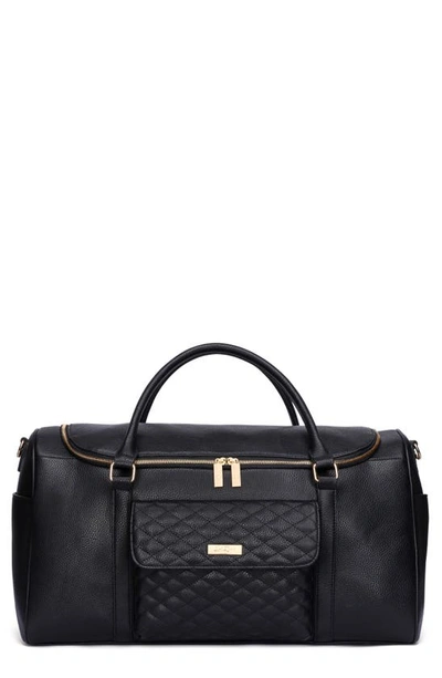 Luli Bebe Babies' Monaco Faux Leather Travel Bag In Ebony Black