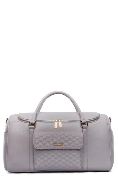 Luli Bebe Babies' Monaco Faux Leather Travel Bag In Stone Grey