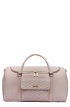 Luli Bebe Babies' Monaco Faux Leather Travel Bag In Pastel Pink