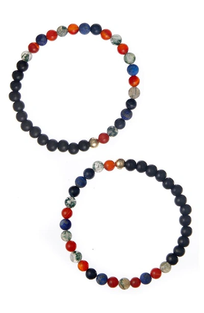 The Healer’s Collection N77 Detox Set Of 2 Healer's Bracelets In Black