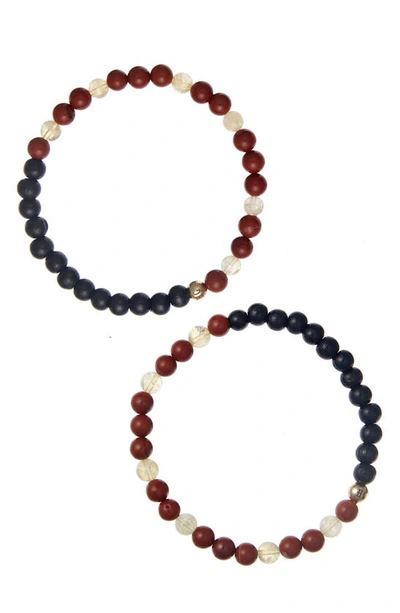 The Healer’s Collection N61 Virility/hormonal Balance Set Of 2 Healer's Bracelets In Black