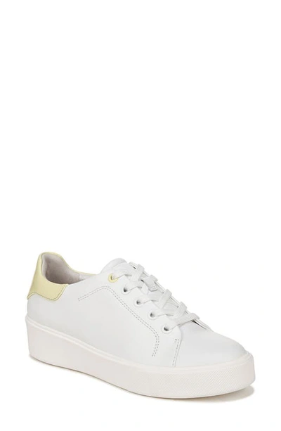 Naturalizer Morrison 2.0 Sneaker In White,pastel Lime Leather,faux Patent