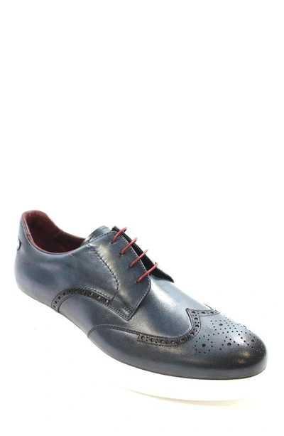 Vellapais Fabriano Brogue Oxford In Navy Blue