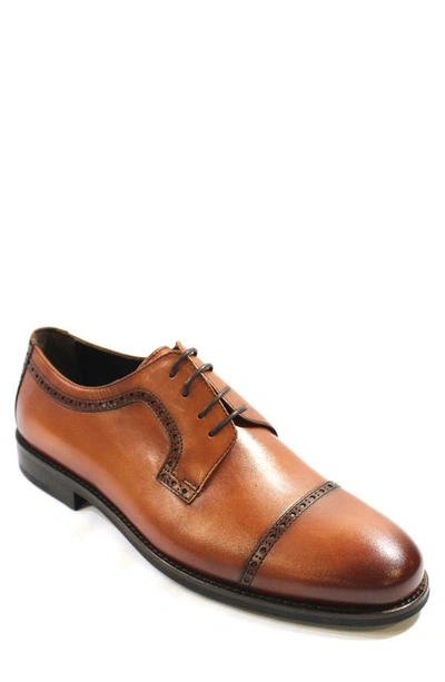 Vellapais Fogia Brogue Oxford In Cognac