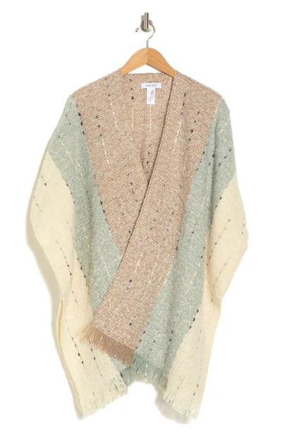 Nine West Stripe Popcorn Lux Wrap In Taupe