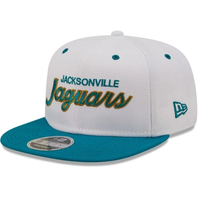 New Era White/teal Jacksonville Jaguars Sparky Original 9fifty Snapback Hat