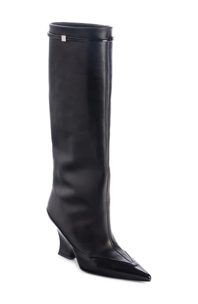 Givenchy Raven Pointed Toe Knee High Boot In Black