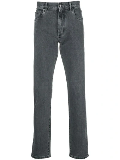 Ermenegildo Zegna Men's Slim-fit Straight-leg Jeans In Grey