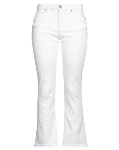 Dondup Woman Jeans White Size 31 Cotton, Elastomultiester, Elastane