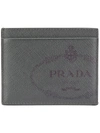 Prada Savoia Credit Card Holder - Grey