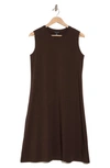 Eileen Fisher Sleeveless Stretch Jersey T-shirt Dress In Coffee