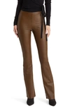 Commando Faux Leather Flare Leggings In Cadet