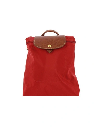 Longchamp Backpack Shoulder Bag Women  In Red