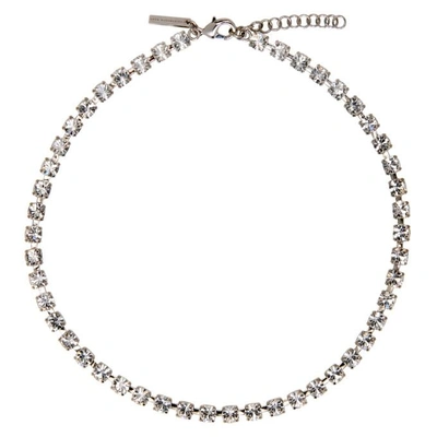 Christopher Kane Silver Cup Chain Choker In 9068 White