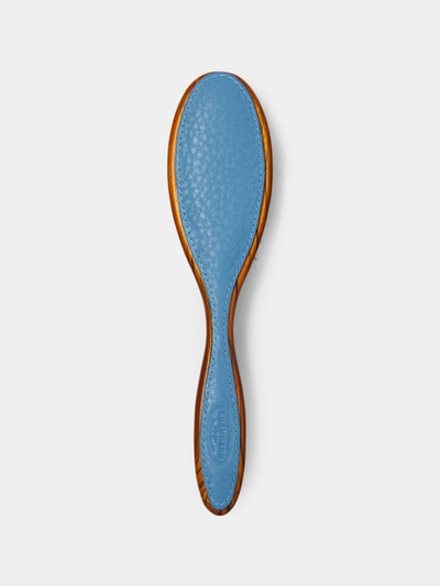 F. Hammann Leather Hairbrush In Blue