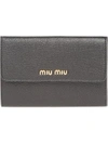 Miu Miu Short Contintental Wallet - Black