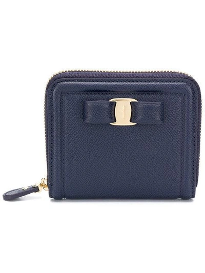 Ferragamo Salvatore  Vara Compact Wallet - Blue