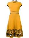 Fendi Short-sleeve Knit Dress - Orange In Yellow & Orange