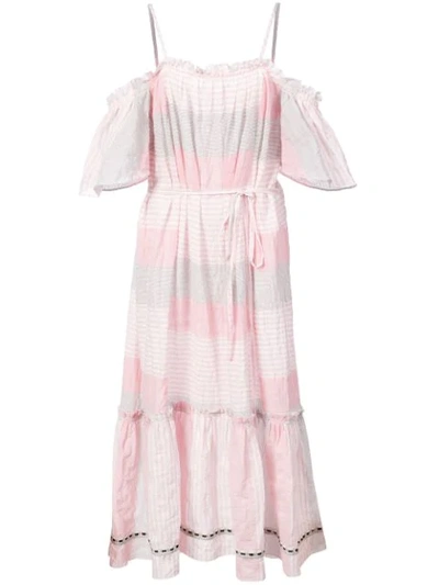 Lemlem Dera Off Shoulder Dress In Pink