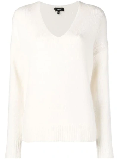 Theory Cashmere Jumper - White In White