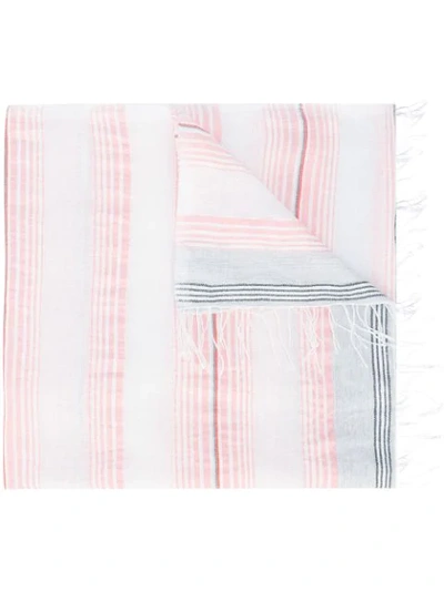 Lemlem Tereza Fringed Scarf In Pink ,white