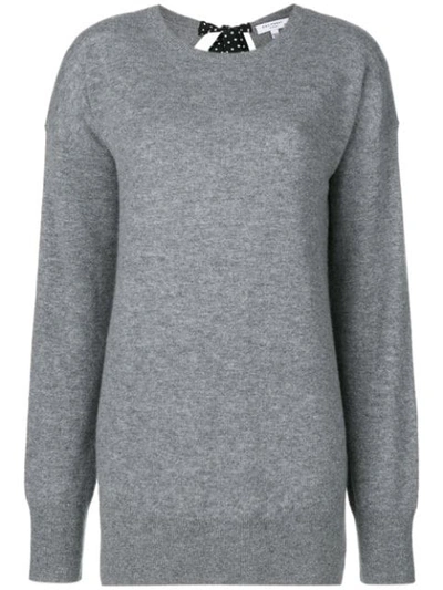 Equipment Gafton Tie Back Cashmere Sweater In Grey