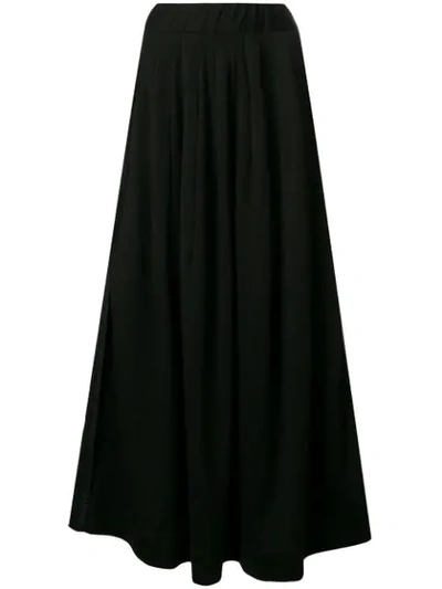 Y-3 High Waisted Maxi Skirt In Black
