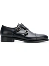 Berwick Shoes Double Monk Strap Shoes In Blue