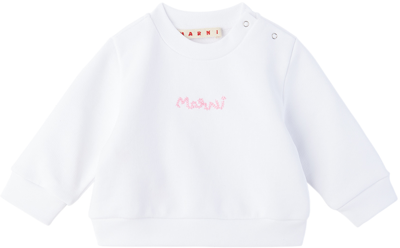 Marni Babies' Ms43b Sweat-shirt  Crew-neck Sweatshirt With Chain Logo In White