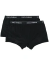 Dolce & Gabbana Underwear Two Pack Logo Waistband Boxers - Black