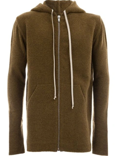 Rick Owens Zip Front Hoodie - Green