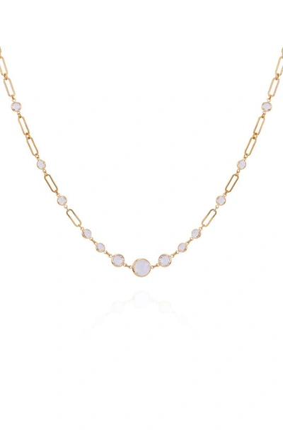 Vince Camuto Crystal Station Choker Necklace In Gold