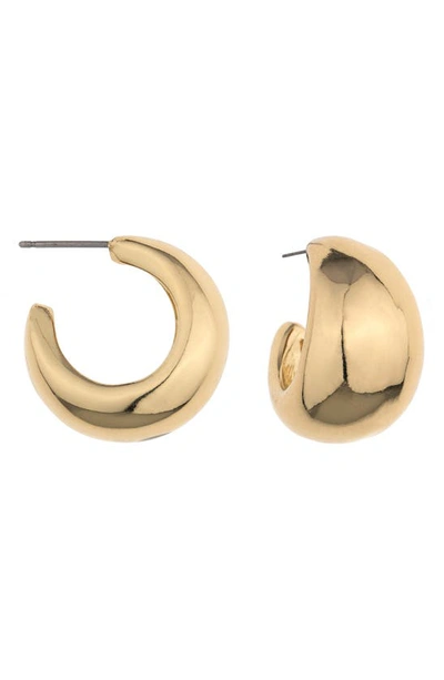 Ettika Small Tapered Hoop Earrings In Gold
