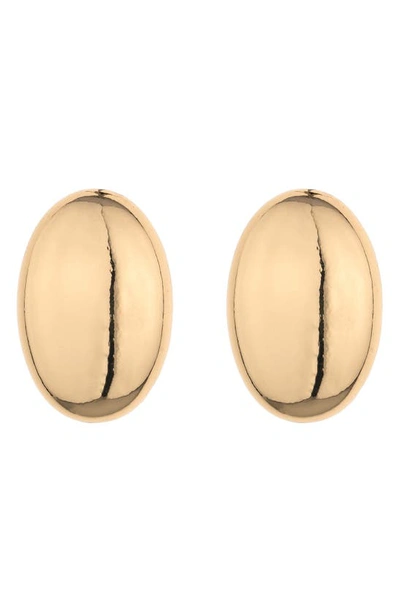 Ettika Oval Button Stud Earrings In Gold
