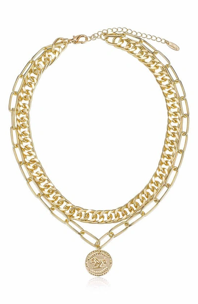 Ettika Coin Layered Necklace In Neutral