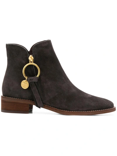 See By Chloé Chunky Heel Boots In Brown