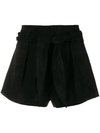 Iro Belted High Waist Shorts - Black