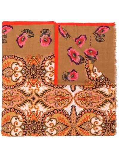 Etro Paisley Print Scarf In Red