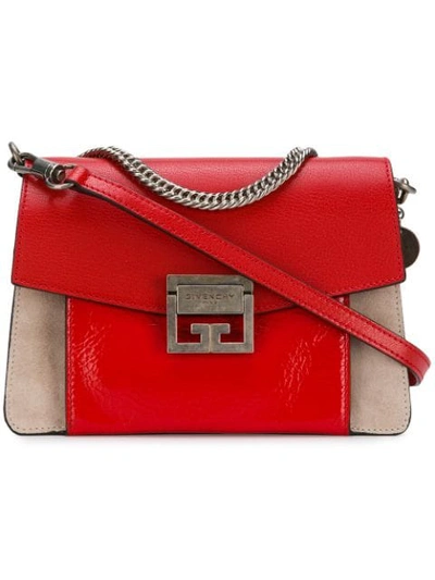 Givenchy Small Gv3 Leather Bag In Rosso